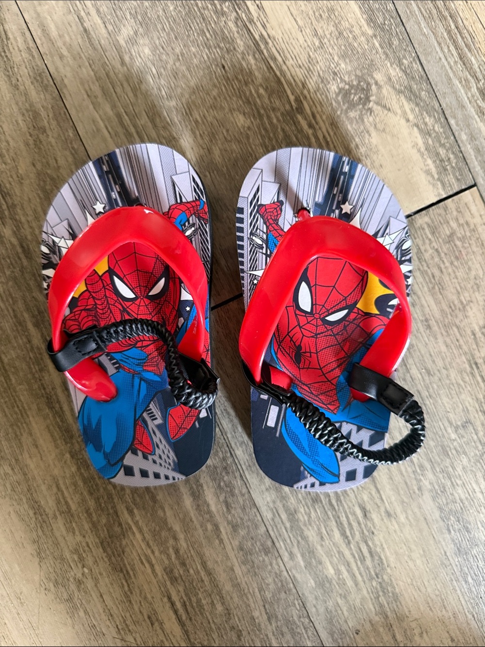 Marvel Kids Red and Blue Spider-Man Grip Sandals